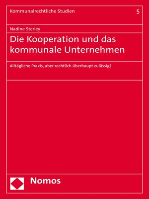 cover image of Die Kooperation und das kommunale Unternehmen